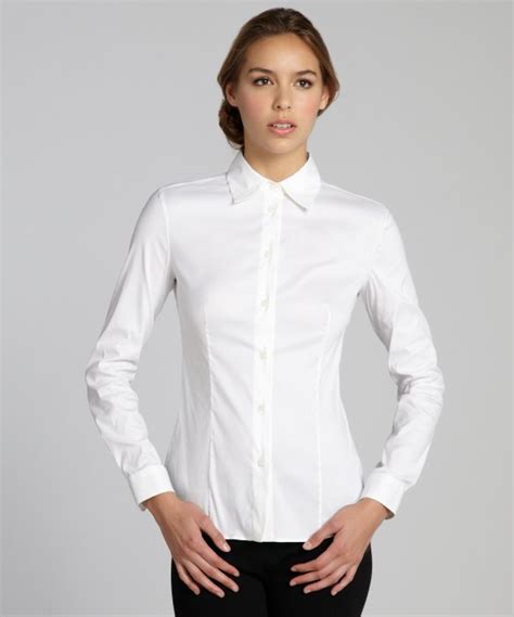 prada white button down women|prada tops for women.